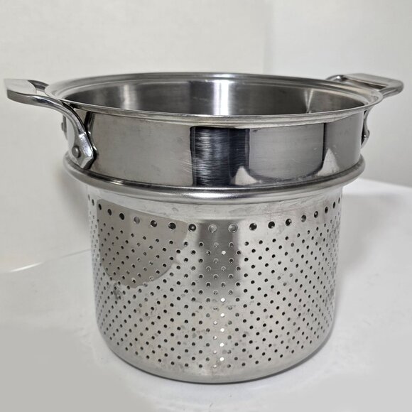 All-Clad 6Qt Colander Insert stainless steel Pasta Strainer lobster Steamer - Picture 1 of 7